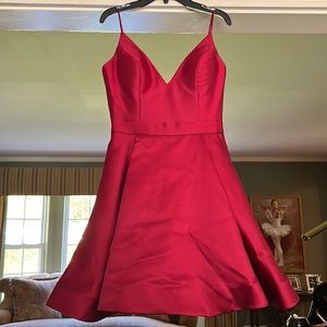 Red JVN short formal dress with pockets